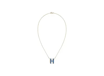 Hermes Pop H Pendant "Gold/Blue Royal"