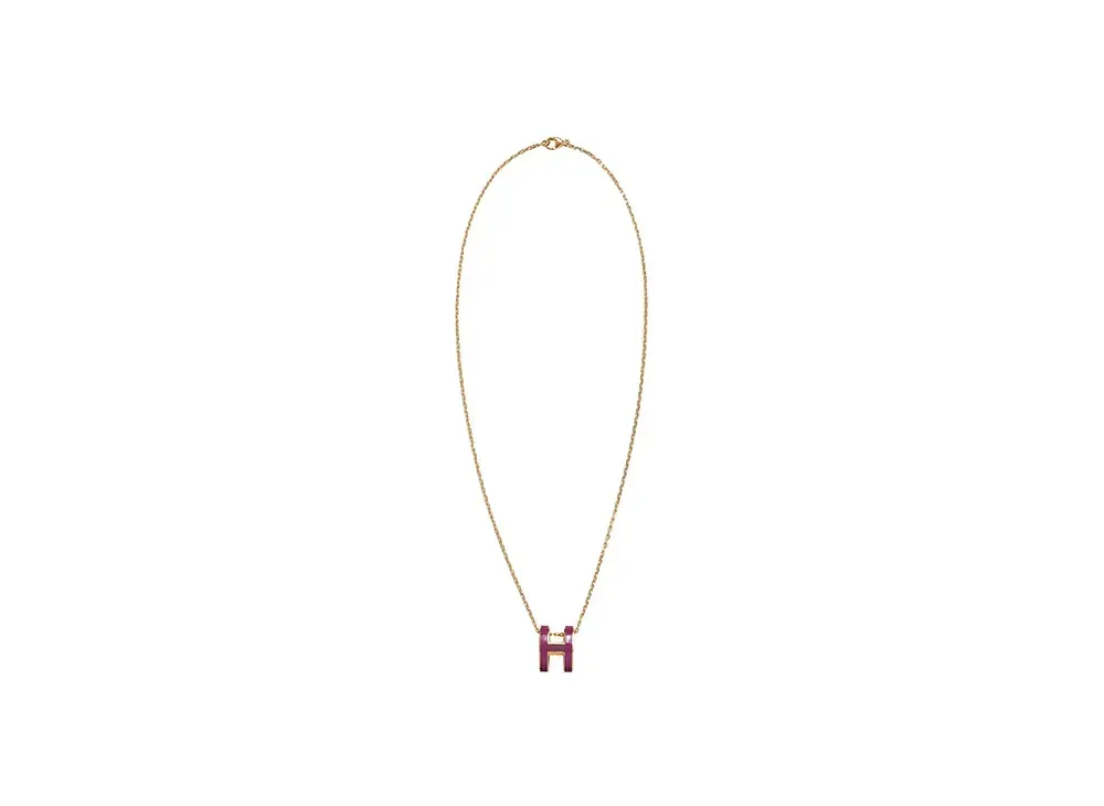 Hermes Pop H Pendant "Gold/Anemone"