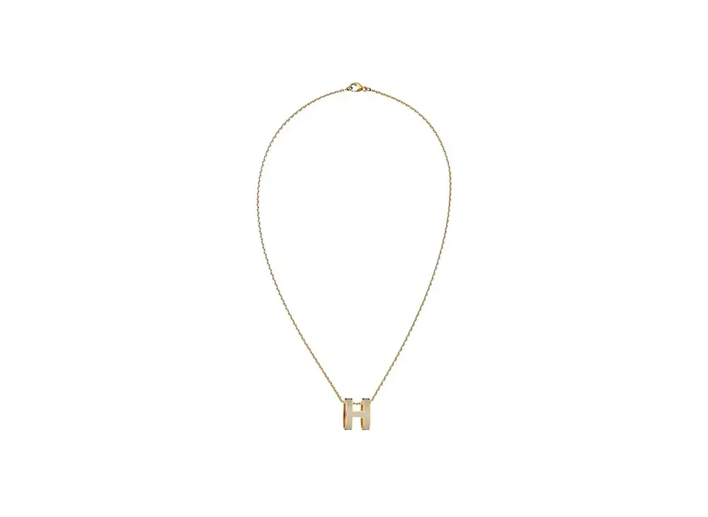 Hermes Pop H Pendant "Gold/Marron Glace"