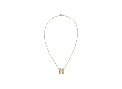 Hermes Pop H Pendant "Gold/Marron Glace"