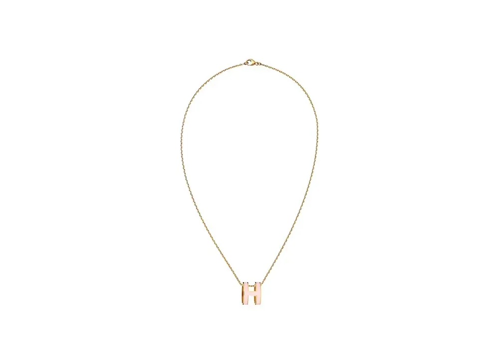 Hermes Pop H Pendant "Gold/Rose Dragee"
