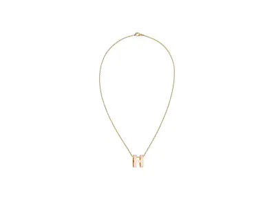 Hermes Pop H Pendant "Gold/Rose Dragee"