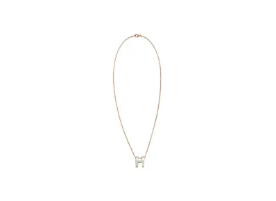 Hermes Pop H Pendant "Rose Gold/Vert Fizz"
