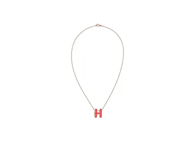 Hermes Pop H Pendant "Rose Gold/Rouge Coraille"