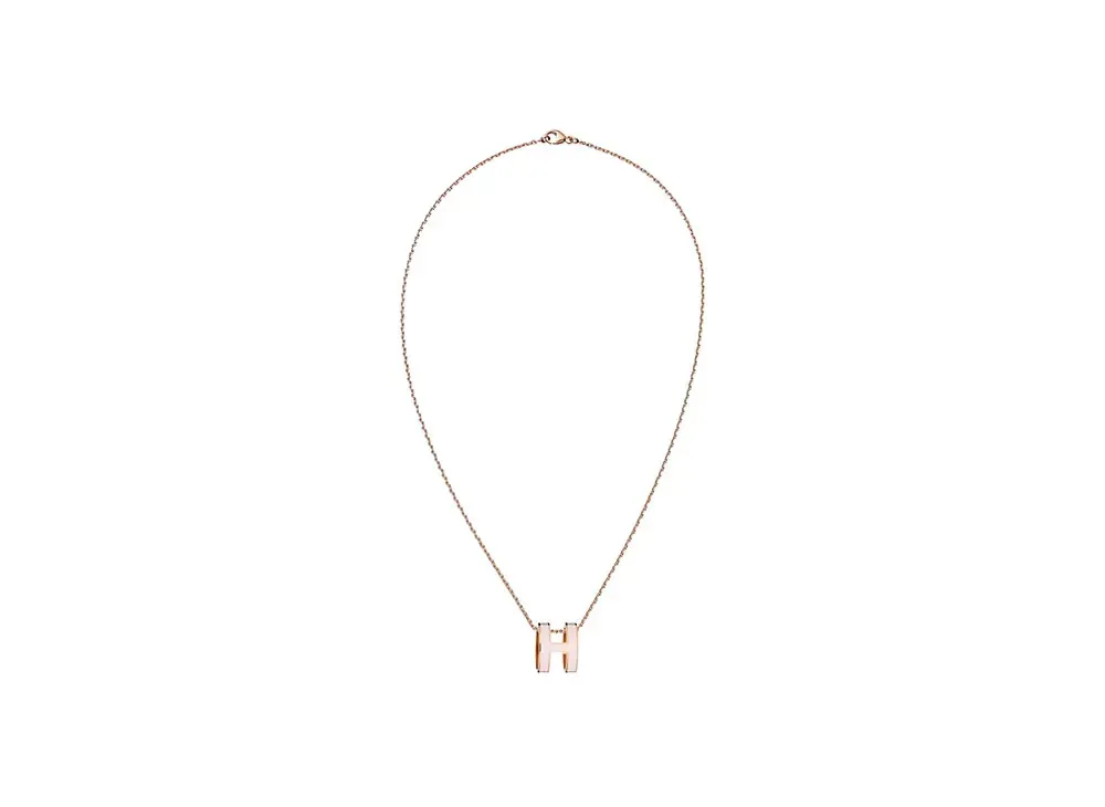 Hermes Pop H Pendant "Rose Gold/Rose Dragee"
