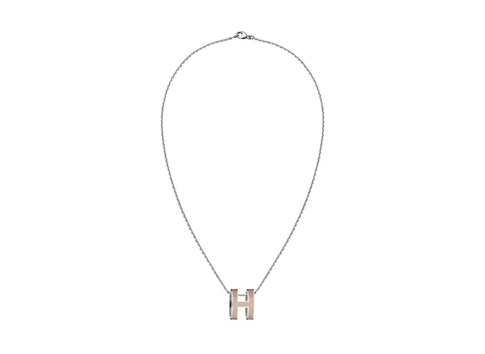 Hermes Pop H Pendent "Marron Glace/Palladium"