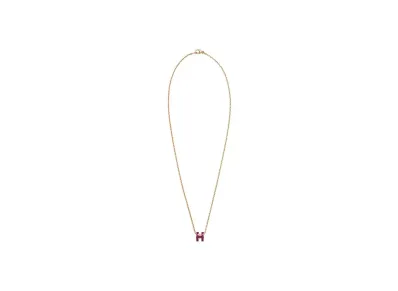 Hermes Mini Pop H Pendant "Gold/Anemone"