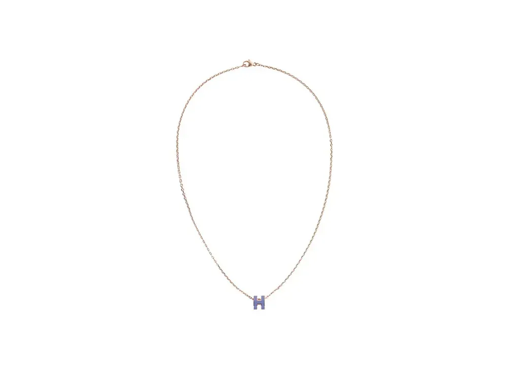 Hermes Mini Pop H Pendant "Rose Gold/Lilas"