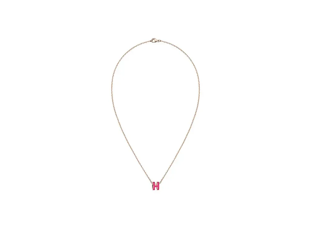 Hermes Mini Pop H Pendant "Rose Gold/Rose Extreme"
