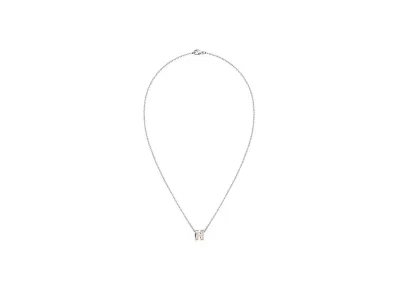 Hermes Mini Pop H Pendant "Palladium/Marron Glace"