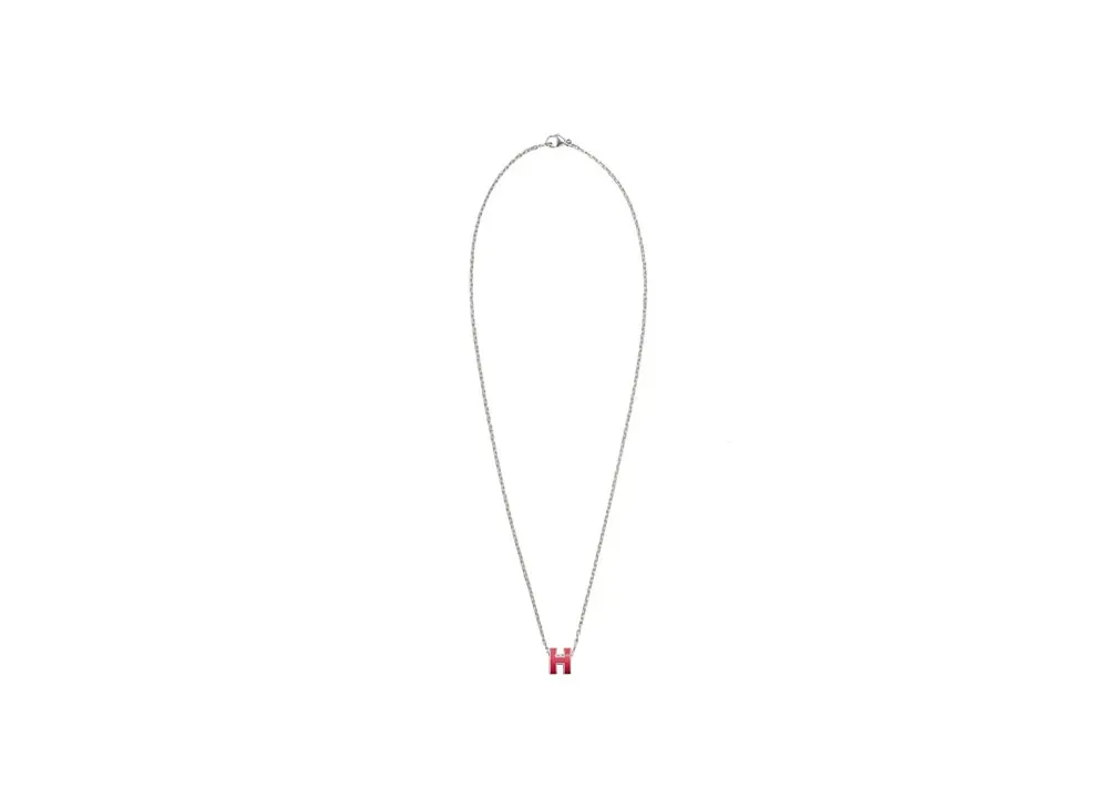 Hermes Mini Pop H Pendant "Palladium/Rosetropic"
