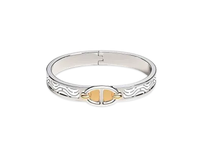 Hermes Mini Clic Chaine D'ancre Maillon Bracelet "Blanc Platine/Palladium"