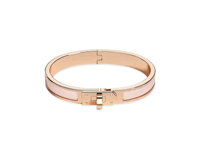 Hermes Mini Clic Kelly Bracelet "Rose Candeur/Pink Gold"