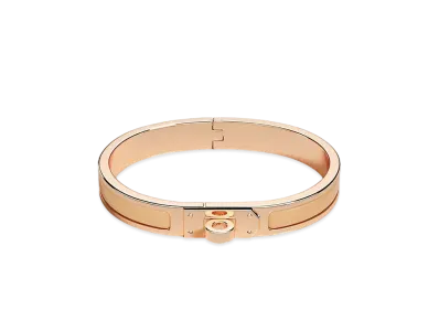 Hermes Mini Clic Kelly Bracelet "Sable/Pink Gold"