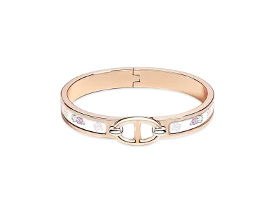 Hermes Mini Clic Chaine D'ancre Funny Ice Cream Bracelet "Jasmin/Pink Gold"
