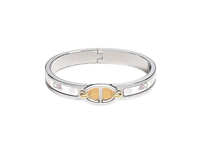 Hermes Mini Clic Chaine D'ancre Maillon Bracelet "Jasmin/Palladium"