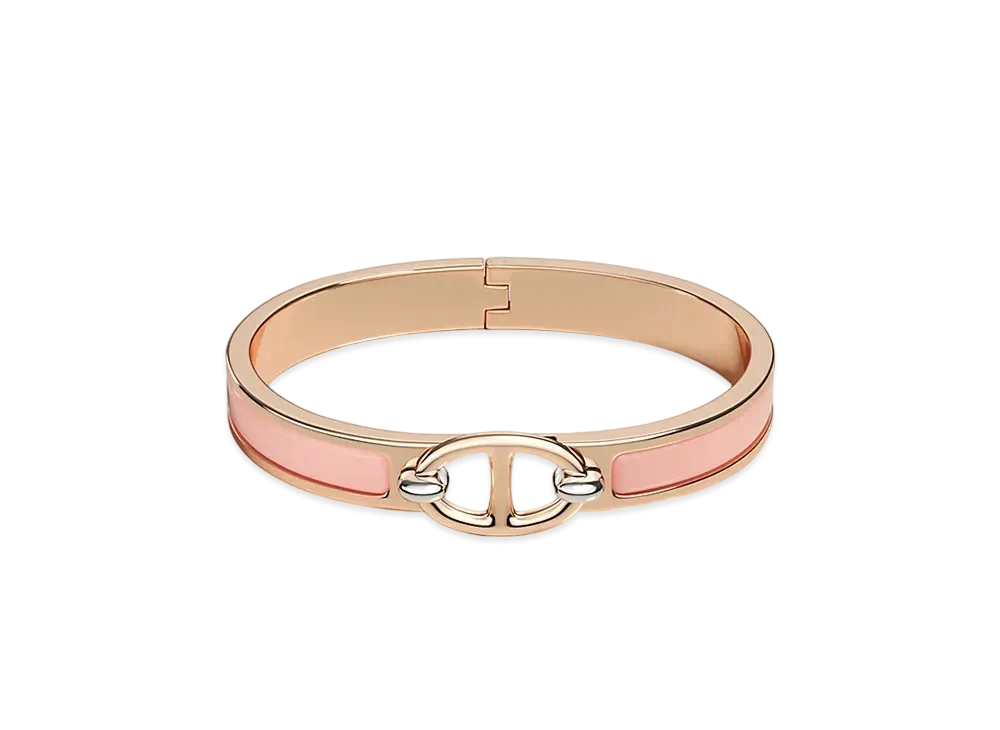 Hermes Mini Clic Chaine D'ancre Bracelet "Rose Candeur/Pink Gold"