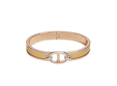 Hermes Mini Clic Chaine D'ancre Bracelet "Sable/Pink Gold"