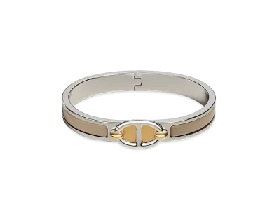 Hermes Mini Clic Chaine D'ancre Bracelet "Marron Glace/Palladium"