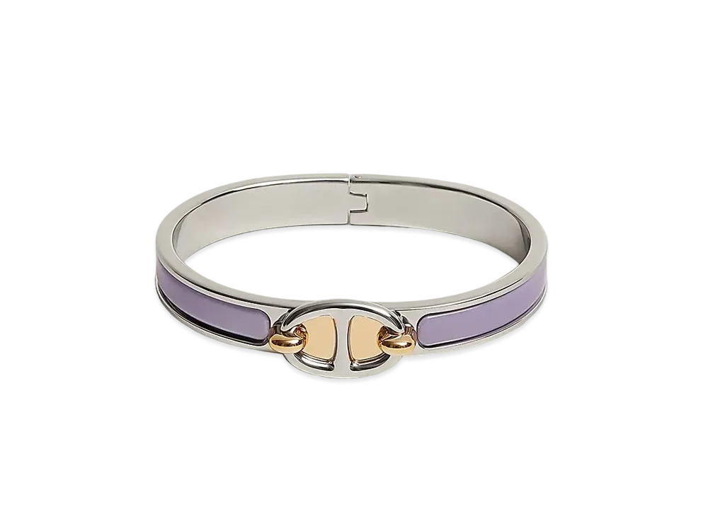 Hermes Mini Clic Chaine D'ancre Bracelet "Lilas/Palladium"