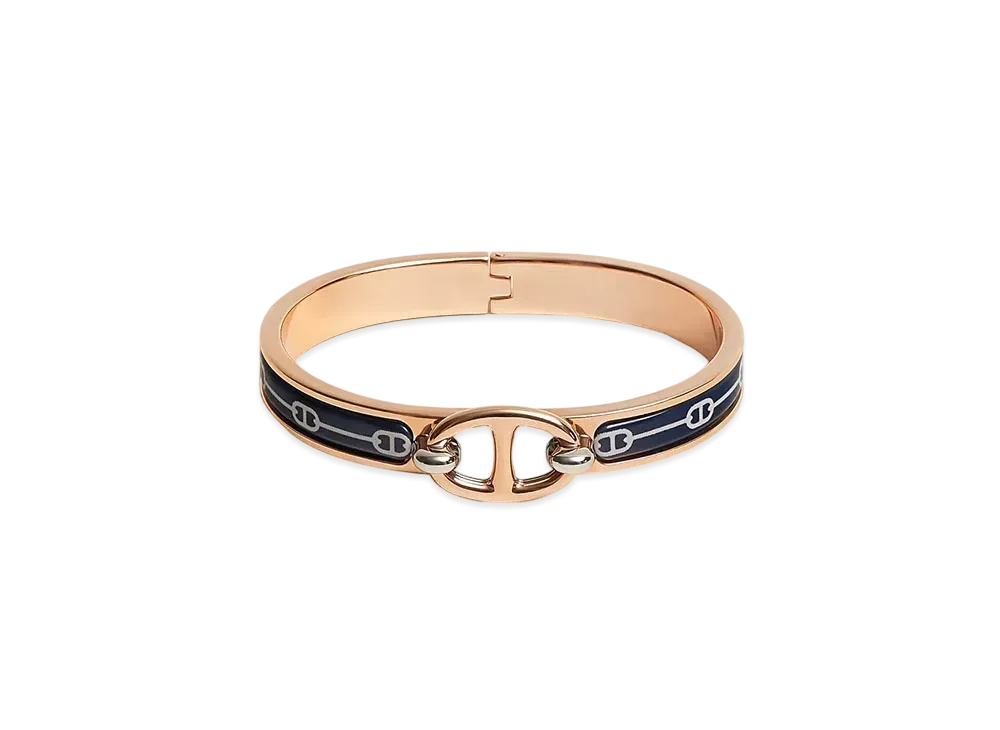 Hermes Mini Clic Chaine D'ancre Bracelet "Rose Gold/Lilac"