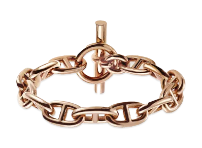 Hermes Chaine D'ancre GM K18 Bracelet "Rose Gold"