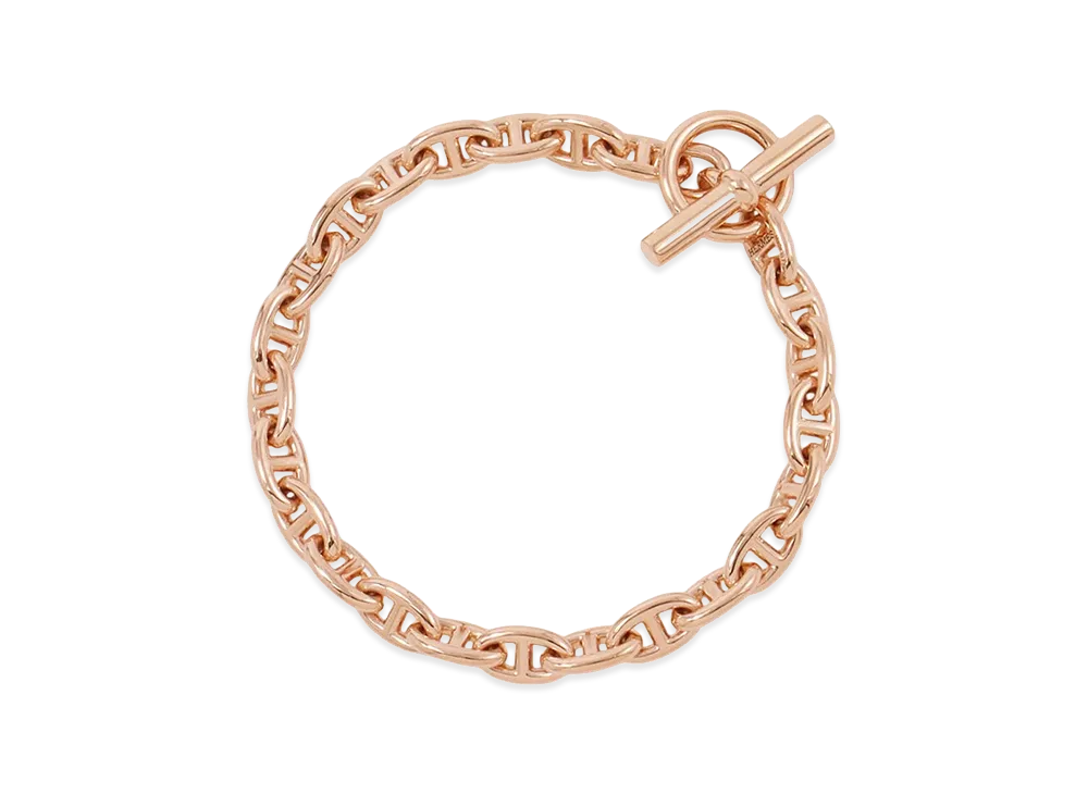 Hermes Chaine D'ancre TPM K18 Bracelet "Rose Gold"