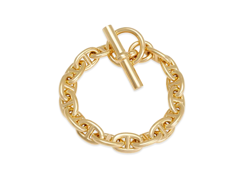 Hermes Chaine D'ancre PM K18 Bracelet "Yellow Gold"