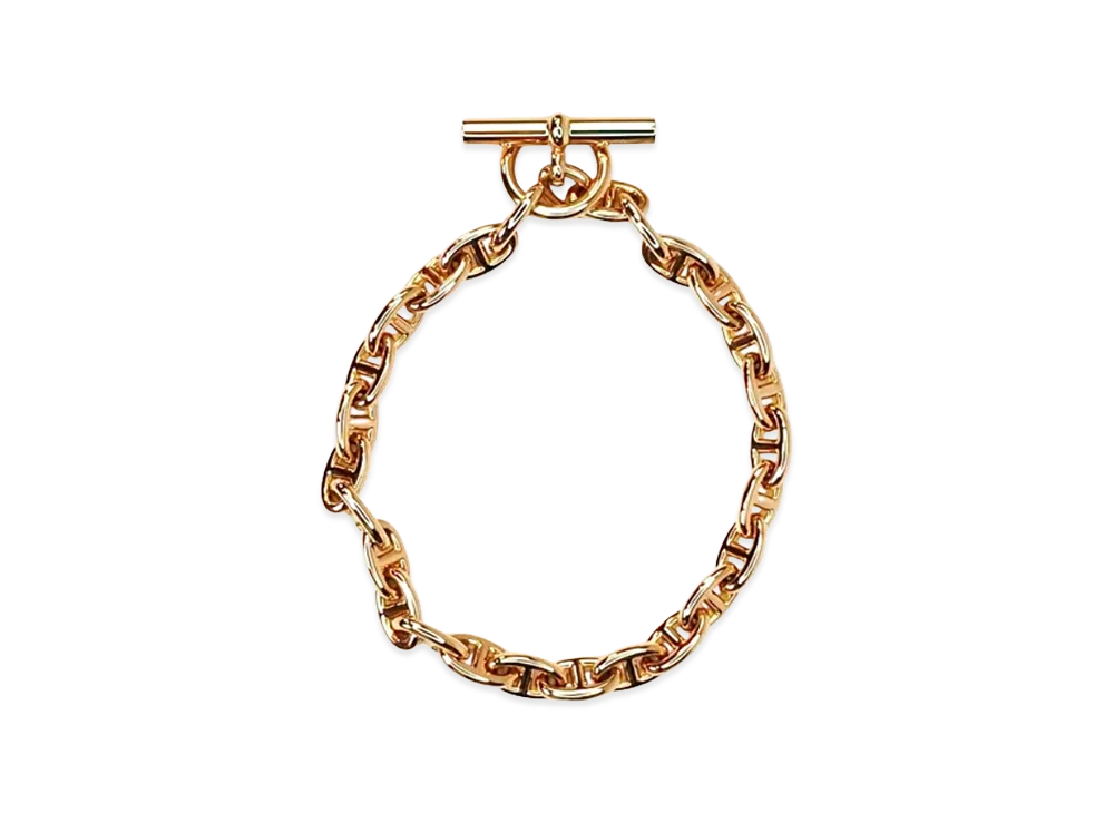 Hermes Chaine D'ancre TPM K18 Bracelet "Yellow Gold"