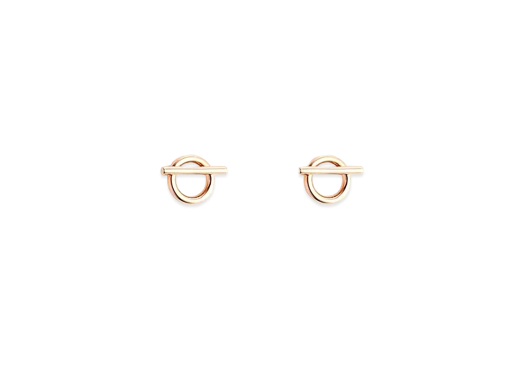 Hermes Echappee Earring Small Model "Rose Gold"
