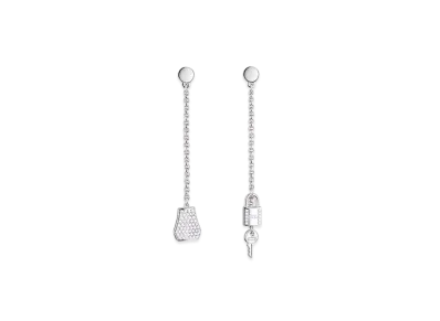 エルメス ケリークロシェット ダイヤモンド ピアス "ホワイトゴールド" H221513B 00