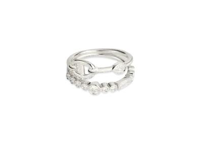 Hermes Chaine D'ancre Chaos Fancy Ring "White Gold"