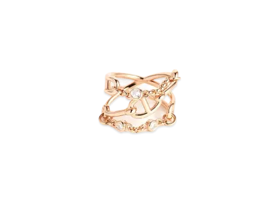 Hermes Chaine D'ancre Chaos Ring Medium Model "Rose Gold"