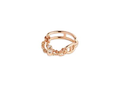 Hermes Chaine D'ancre Chaos Ring Small Model "Rose Gold"