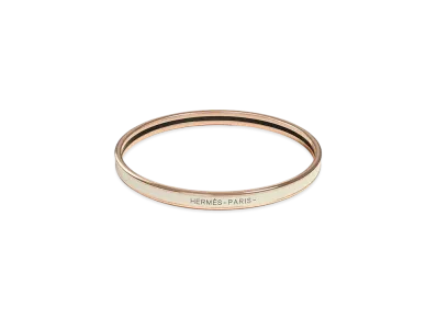 Hermes Uni Bangle "Rose Gold/Creme"