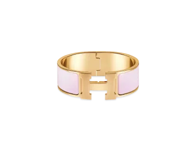 Hermes Clic Clac H Bracelet "Gold/Rose Dragee"