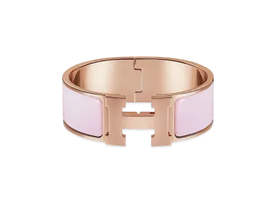 Hermes Clic Clac H Bracelet "Rose Dragee/Pink Gold"