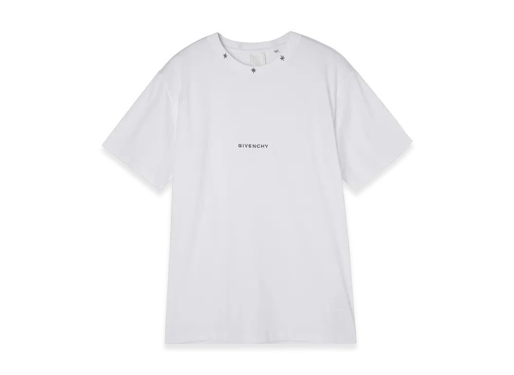 Givenchy クルーネック半袖tシャツ ホワイト SS25 ジバンシィ クルーネックTシャツ
