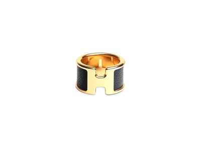 Hermes Olympe Ring Large Model "Noir/Gold"