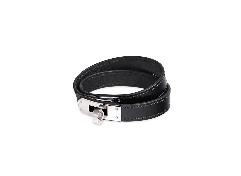 Hermes Kelly Double Tour Bracelet "Noir"