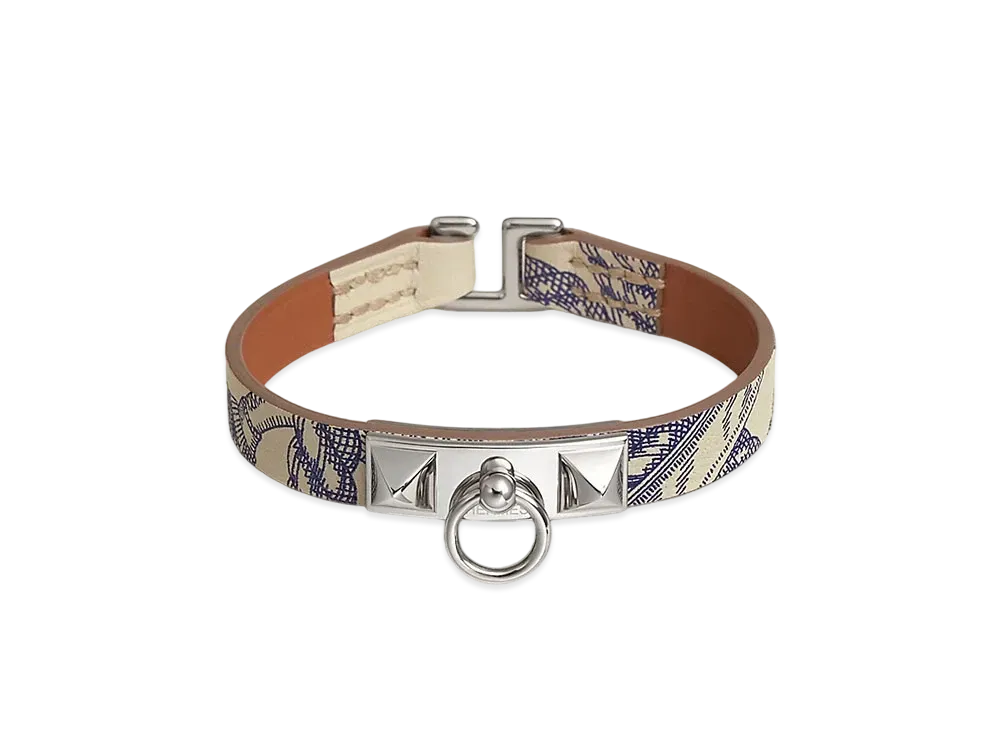 Hermes Rivale Mini Bracelet "Navy/Palladium"