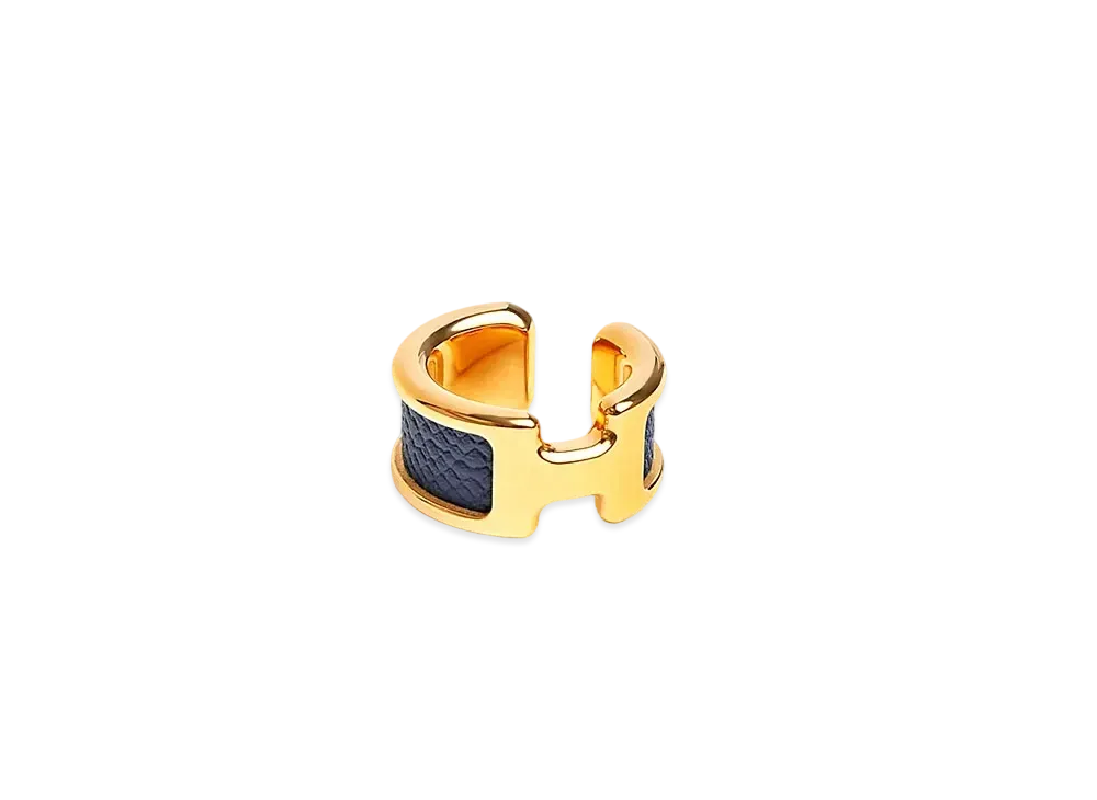 Hermes Olympe Ear Cuff Small Model "Blue Nui/Gold"