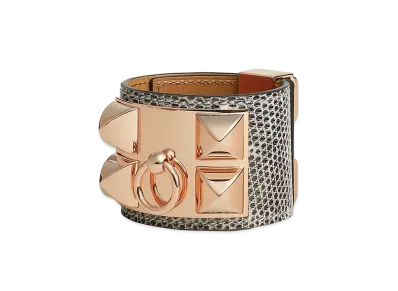 Hermes Collier de Chien Bracelet "Ombres/Pink Gold"
