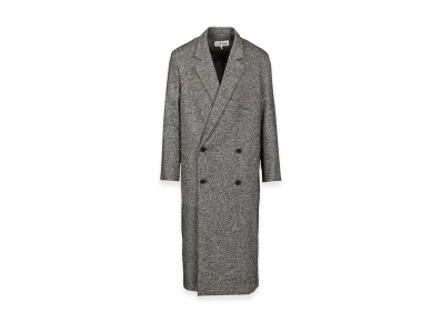 LOEWE Double-Breasted Wool Blend Coat "White/Black"