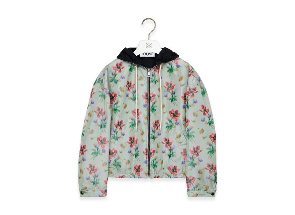 LOEWE Hooded Jacket "Green/Red"