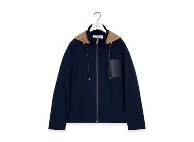 LOEWE Hooded Jacket "Navy/Beige"