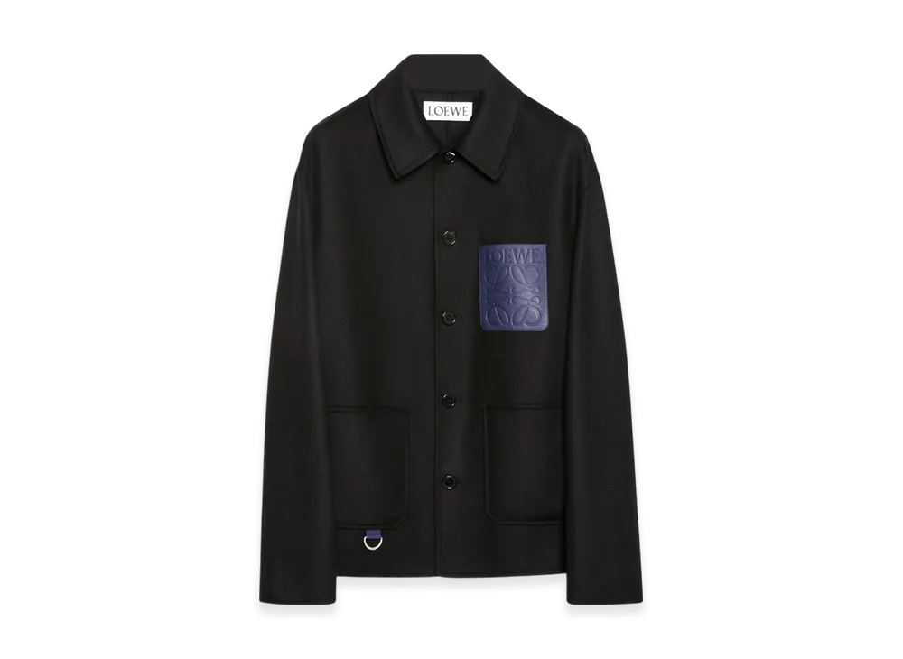 LOEWE Workwear Jacket in Wool and Cashmere "Black"