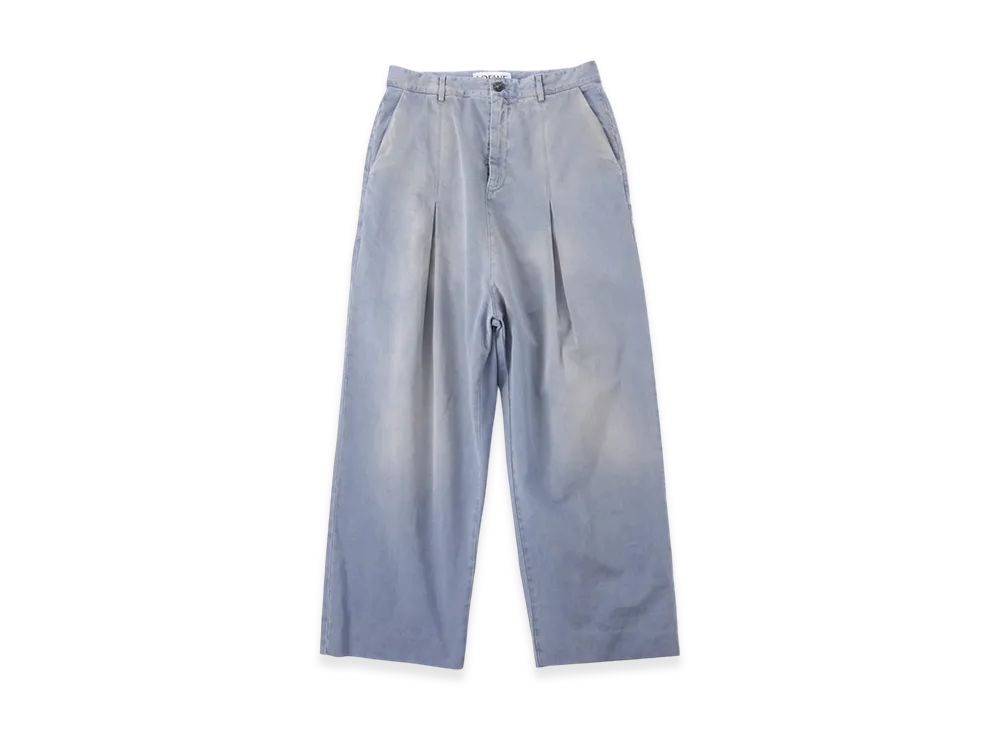 LOEWE Men's Low Crotch Trousers "China Blue Washed"