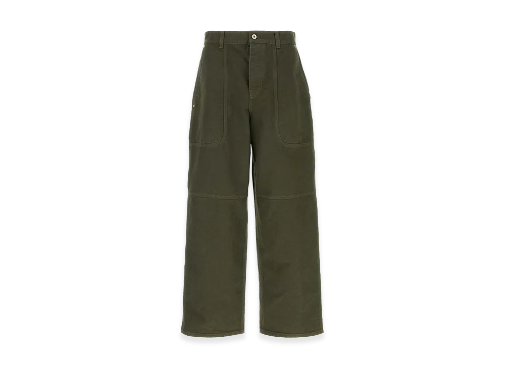 LOEWE Khaki Cotton Cargo Pants "Green"