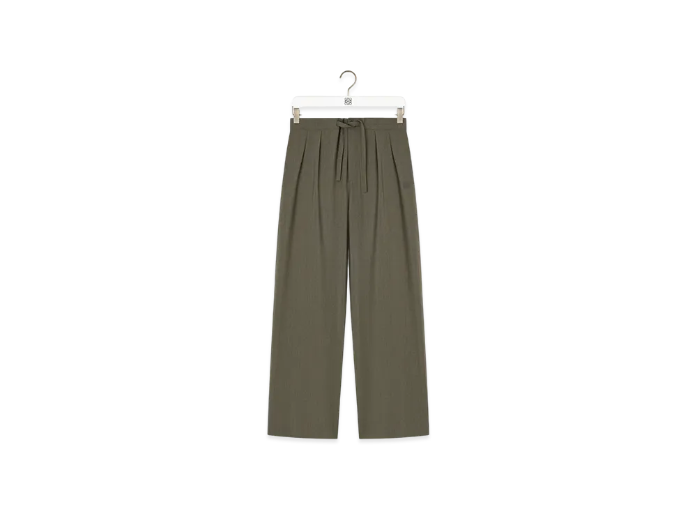 LOEWE Drawstring Trousers "Khaki Green"